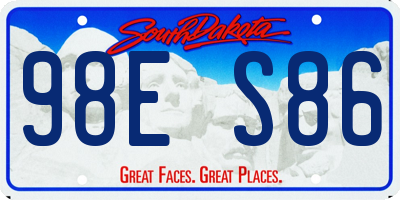 SD license plate 98ES86