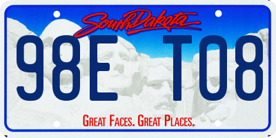 SD license plate 98ET08