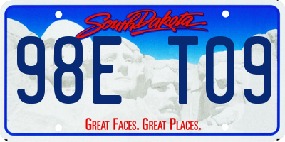 SD license plate 98ET09