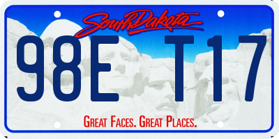 SD license plate 98ET17