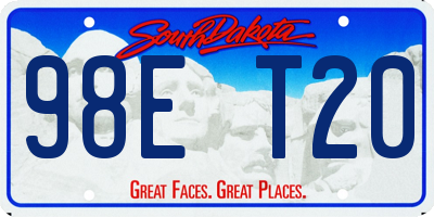 SD license plate 98ET20