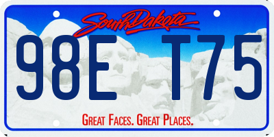 SD license plate 98ET75