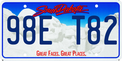 SD license plate 98ET82