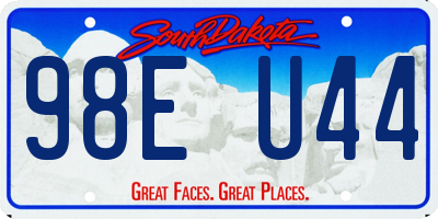 SD license plate 98EU44