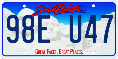 SD license plate 98EU47