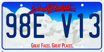 SD license plate 98EV13