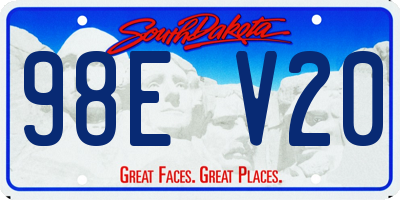 SD license plate 98EV20