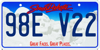 SD license plate 98EV22