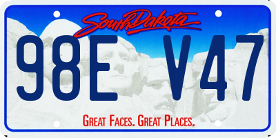 SD license plate 98EV47