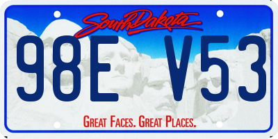 SD license plate 98EV53