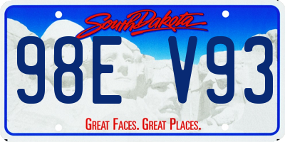 SD license plate 98EV93