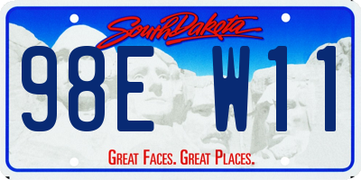 SD license plate 98EW11