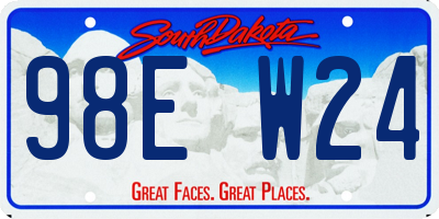 SD license plate 98EW24