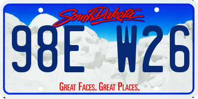 SD license plate 98EW26
