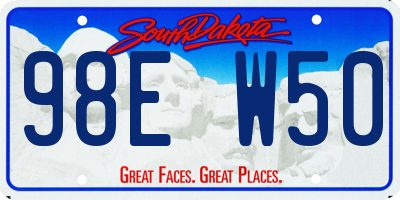 SD license plate 98EW50