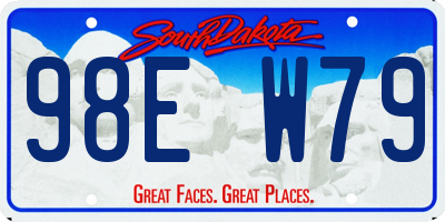 SD license plate 98EW79