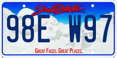 SD license plate 98EW97