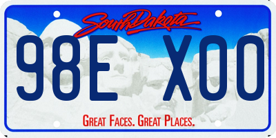 SD license plate 98EX00