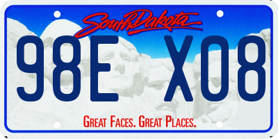 SD license plate 98EX08