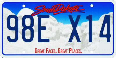 SD license plate 98EX14