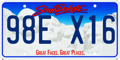 SD license plate 98EX16