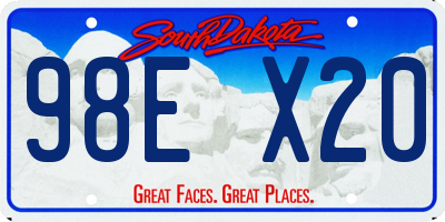 SD license plate 98EX20