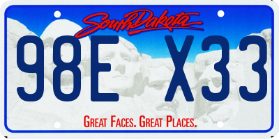 SD license plate 98EX33