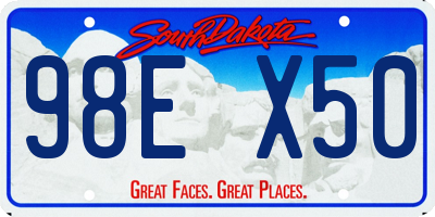 SD license plate 98EX50