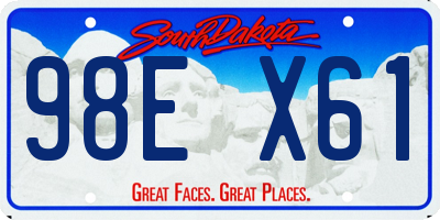 SD license plate 98EX61