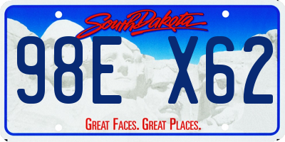 SD license plate 98EX62