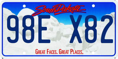 SD license plate 98EX82