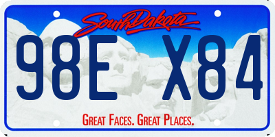 SD license plate 98EX84