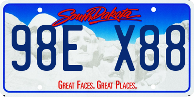 SD license plate 98EX88