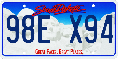 SD license plate 98EX94