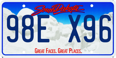 SD license plate 98EX96