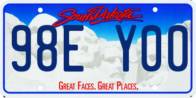 SD license plate 98EY00