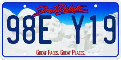 SD license plate 98EY19
