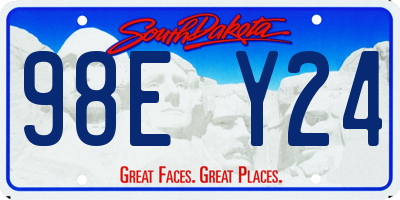 SD license plate 98EY24