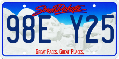 SD license plate 98EY25