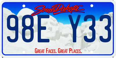 SD license plate 98EY33