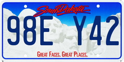 SD license plate 98EY42