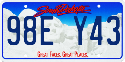 SD license plate 98EY43