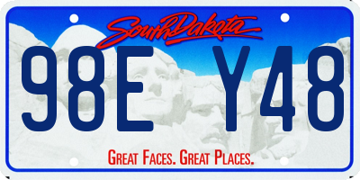 SD license plate 98EY48