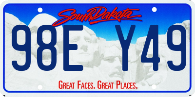 SD license plate 98EY49