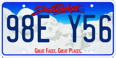 SD license plate 98EY56