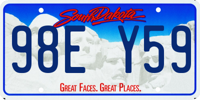 SD license plate 98EY59