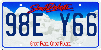 SD license plate 98EY66