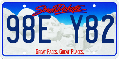 SD license plate 98EY82