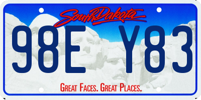 SD license plate 98EY83