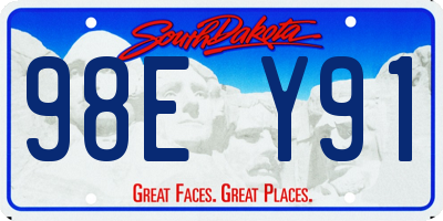 SD license plate 98EY91